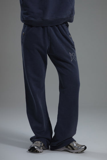 Crown Crystal Sweatpants - Navy Blue