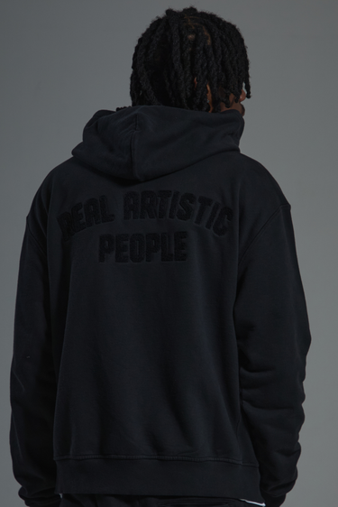 Royal Zip-Up Hoodie - Jet Black