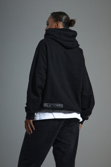 For the culture black chenille hoodie