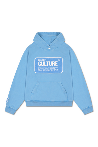 For the culture blue chenille hoodie