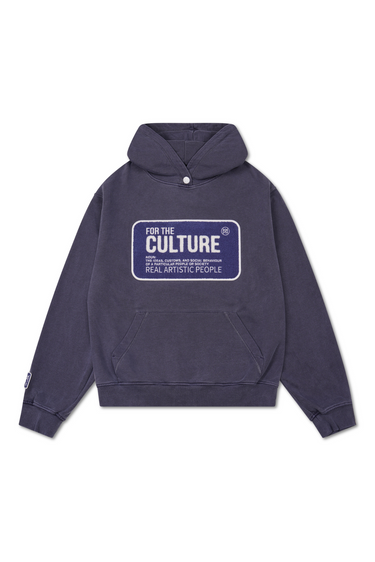 For the culture navy chenille hoodie