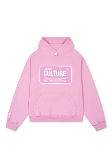 For the culture pink chenille hoodie