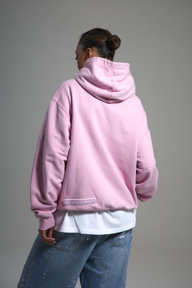 For the culture pink chenille hoodie