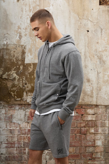 Crown Icon Shorts - Grey Melange