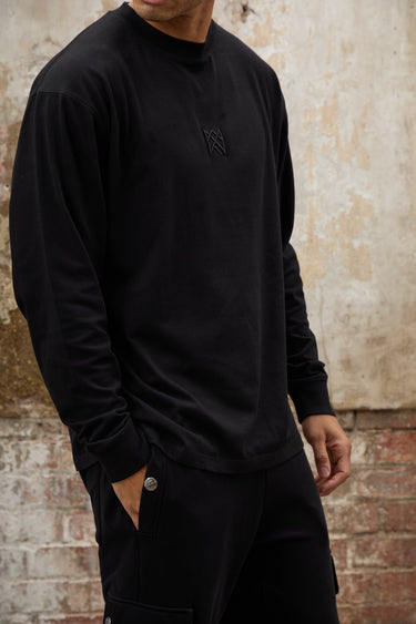 Crown Icon L/S Tee - Black