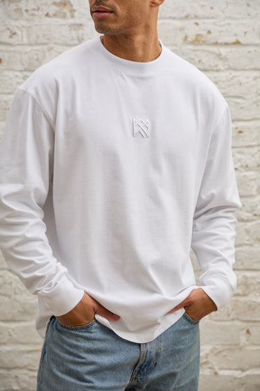 Crown Icon L/S Tee - White