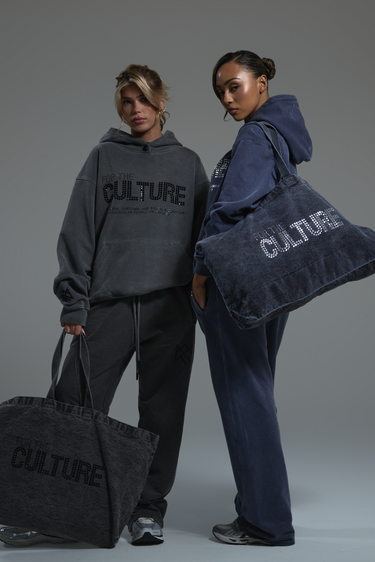 Real Artistic People Navy and Charcoal Tote Bag