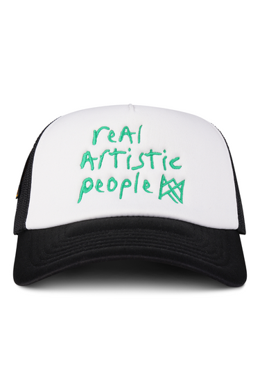 RealArtisticPeople Badge Trucker Cap - Black