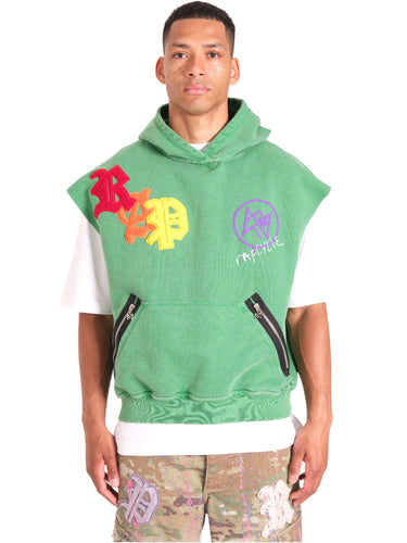 RealArtisticPeople Baron Sleeveless Hoodie - Mint Green