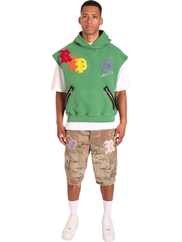 RealArtisticPeople Baron Sleeveless Hoodie - Mint Green