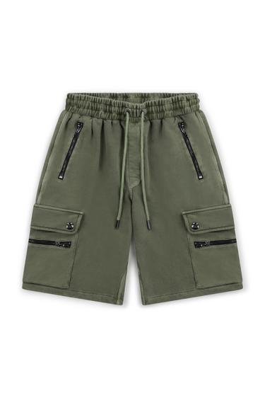 RealArtisticPeople Badge Cargo Short - Khaki Green