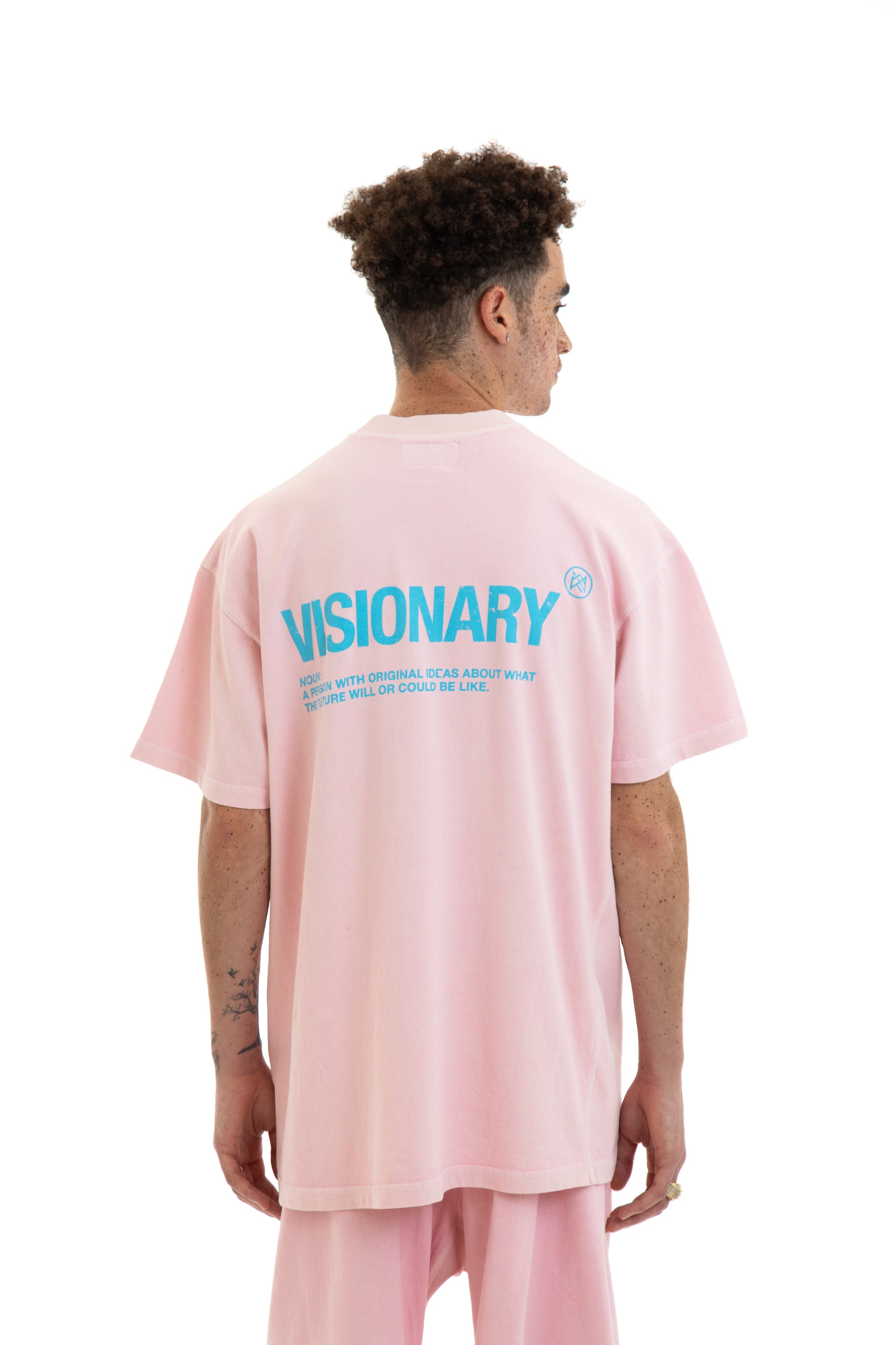Visionary Heir Oversized Tee Baby Pink - Real Artistic People