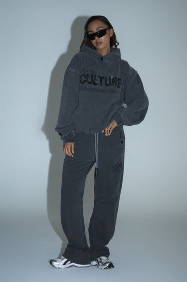 Crown Crystal Sweatpants - Charcoal