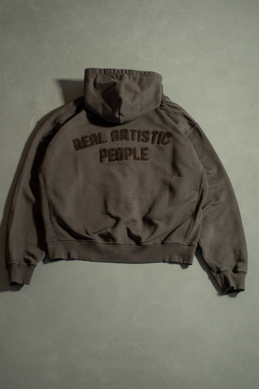 Royal Zip-Up Hoodie - Coffee Brown