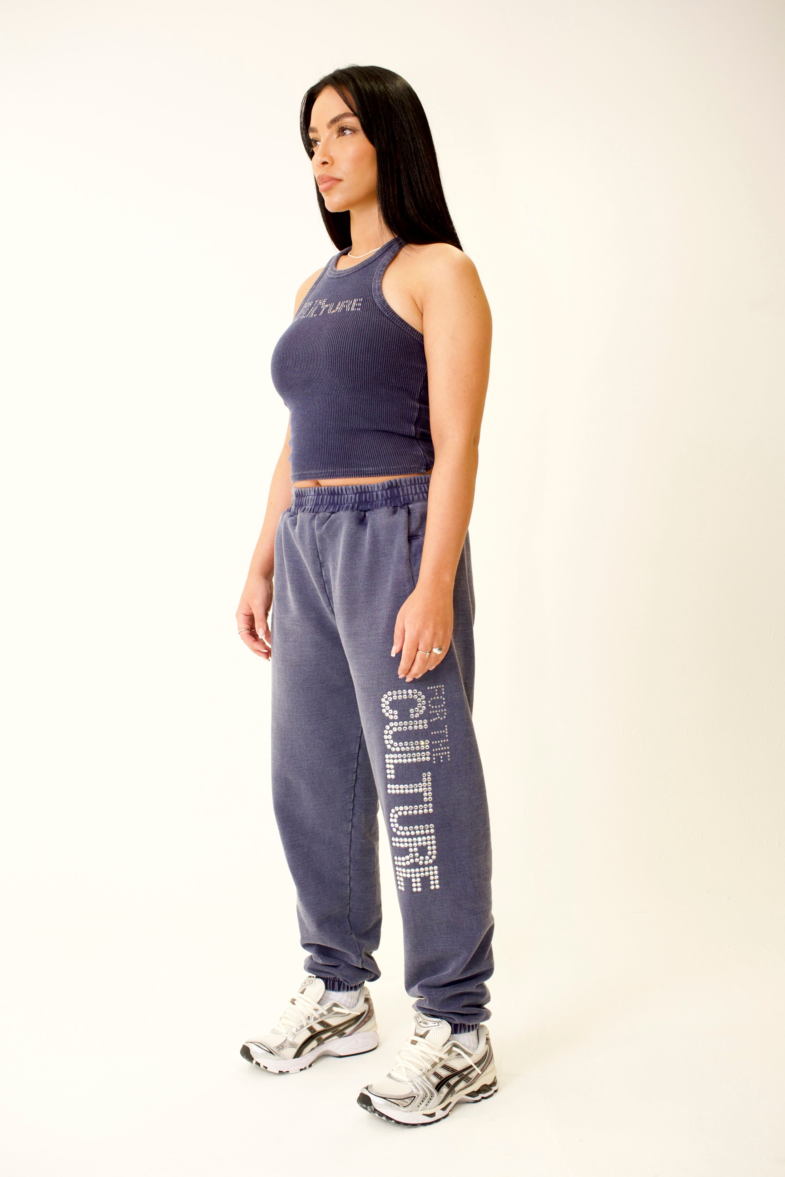 For The Culture Crystal Sweatpants - Navy