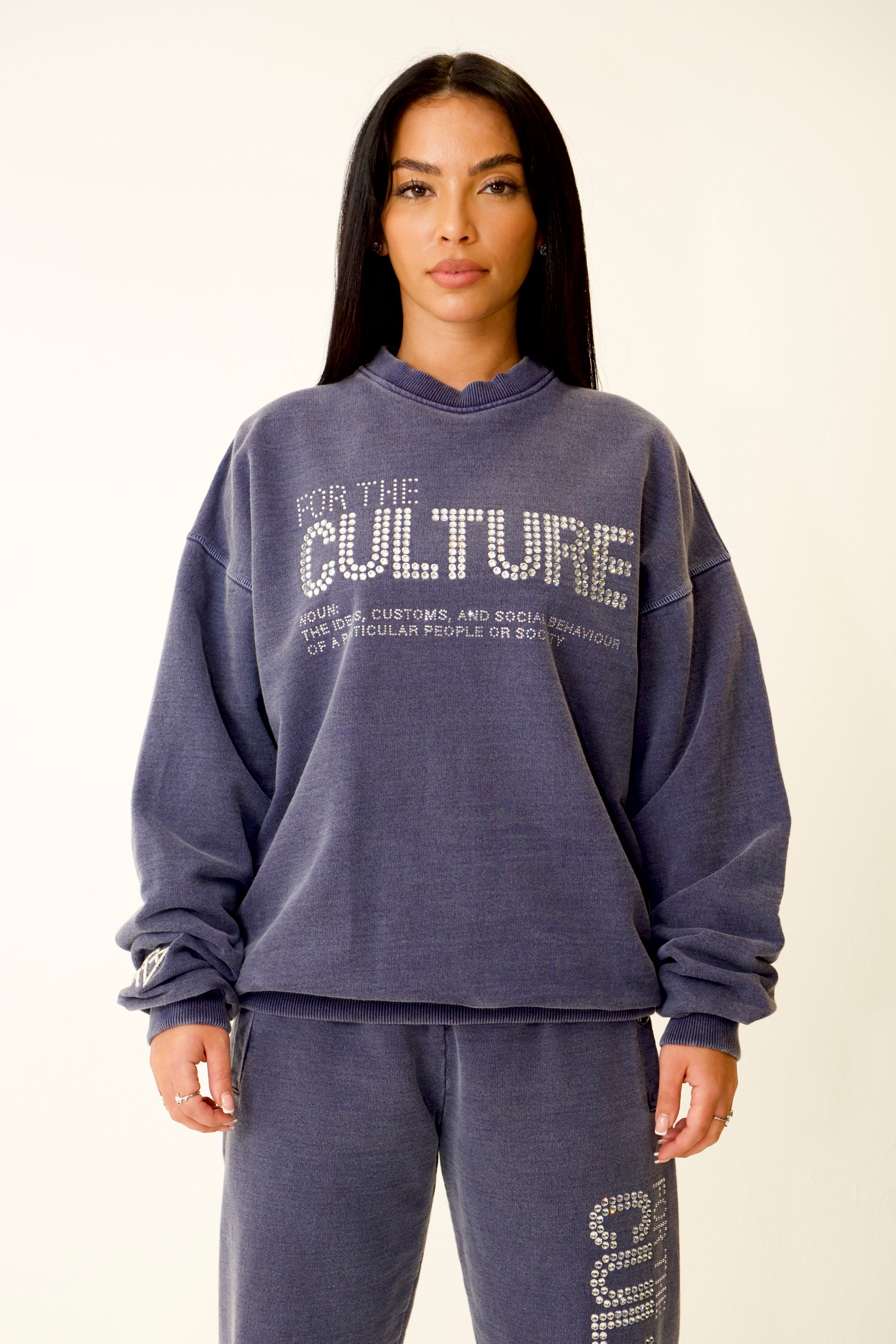 For The Culture Crystal Sweatshirt - Navy