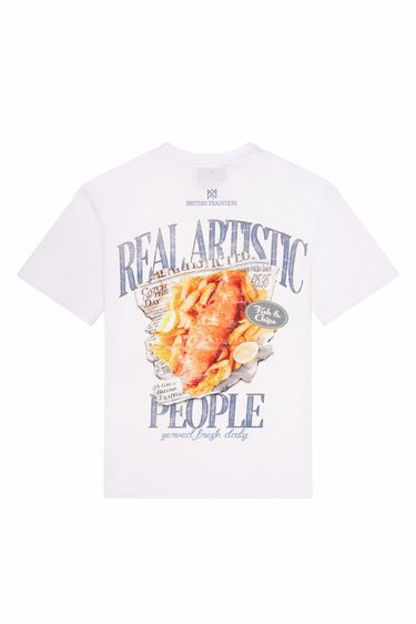 Fish N Chips Tee - White