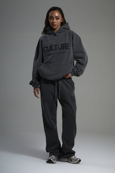 For The Culture Crystal Hoodie - Charcoal Grey | Luxury British Streetwear