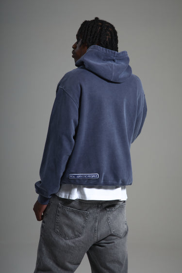 For the culture navy chenille hoodie 