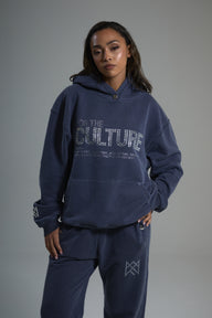 For The Culture Crystal Hoodie - Navy | Luxury British Streetwear