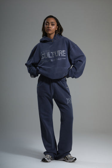 For The Culture Crystal Hoodie - Navy | Luxury British Streetwear