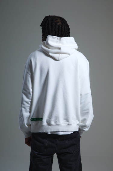 For the culture white chenille hoodie 