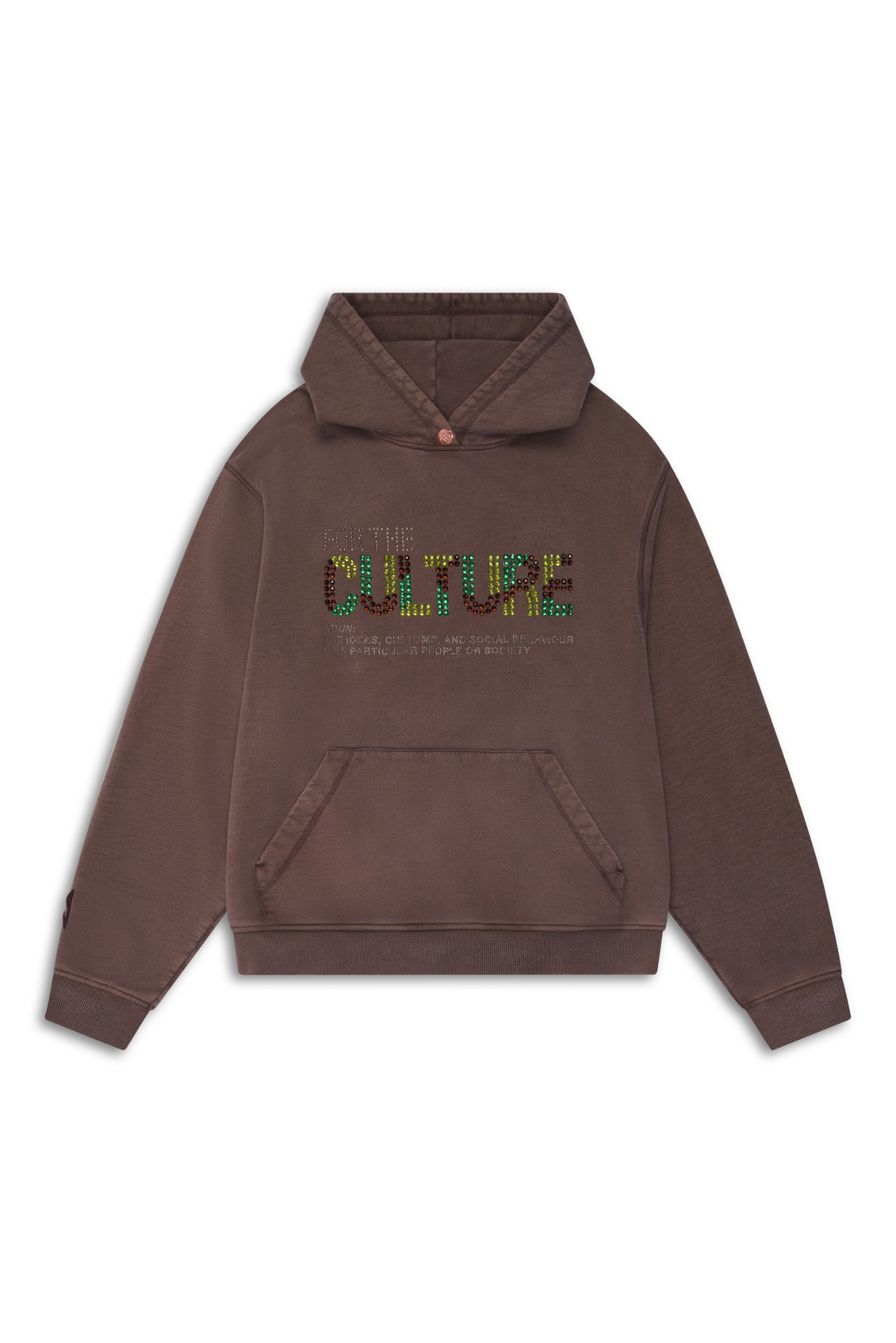 For The Culture Crystal Hoodie - Chocolate Brown