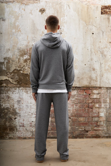 Prince Zip Through Hoodie - Grey Melange