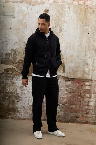 Prince Zip Through Hoodie - Black