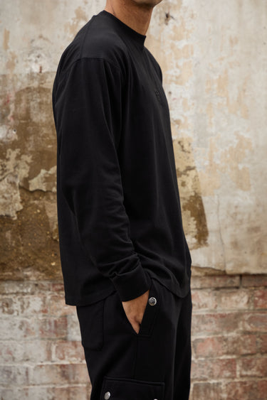Crown Icon L/S Tee - Black
