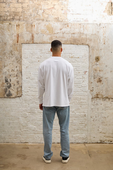 Crown Icon L/S Tee - White