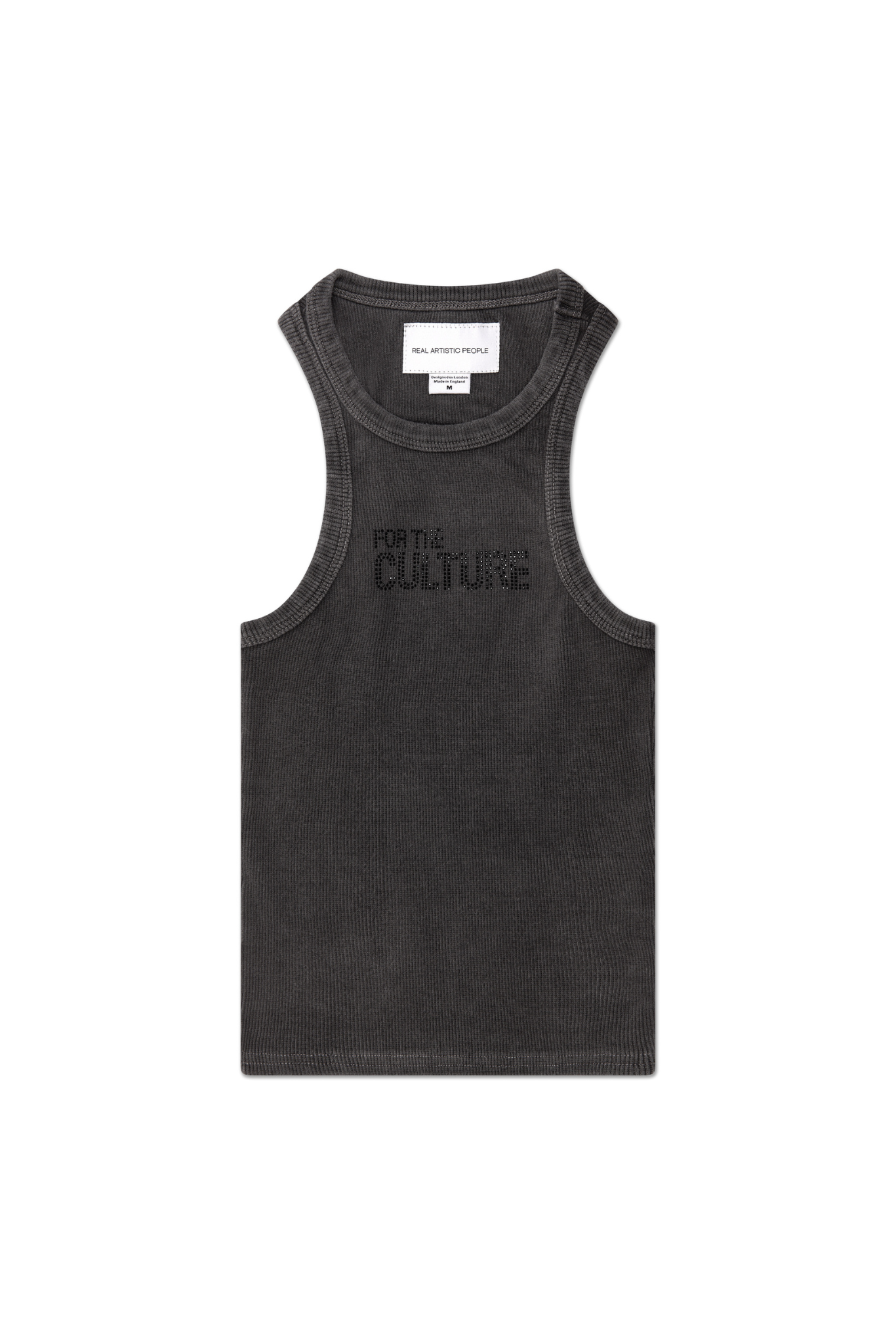 For The Culture Crystal Tank Top - Charcoal Grey