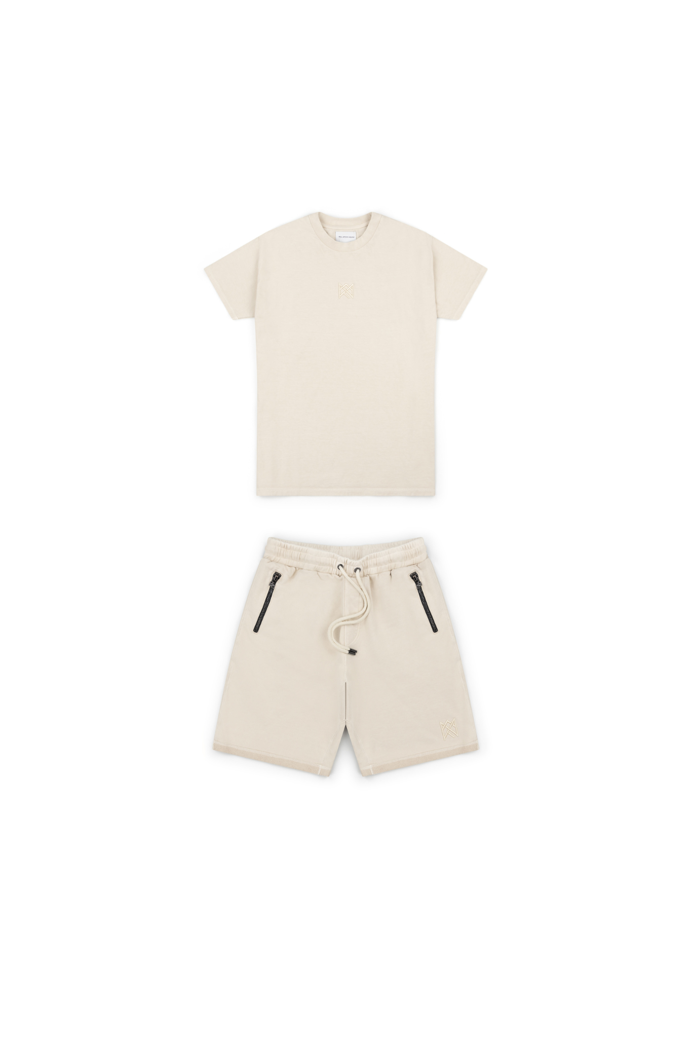 Real Artistic People - Heir Tee and Shorts Twin Set Vintage Off White
