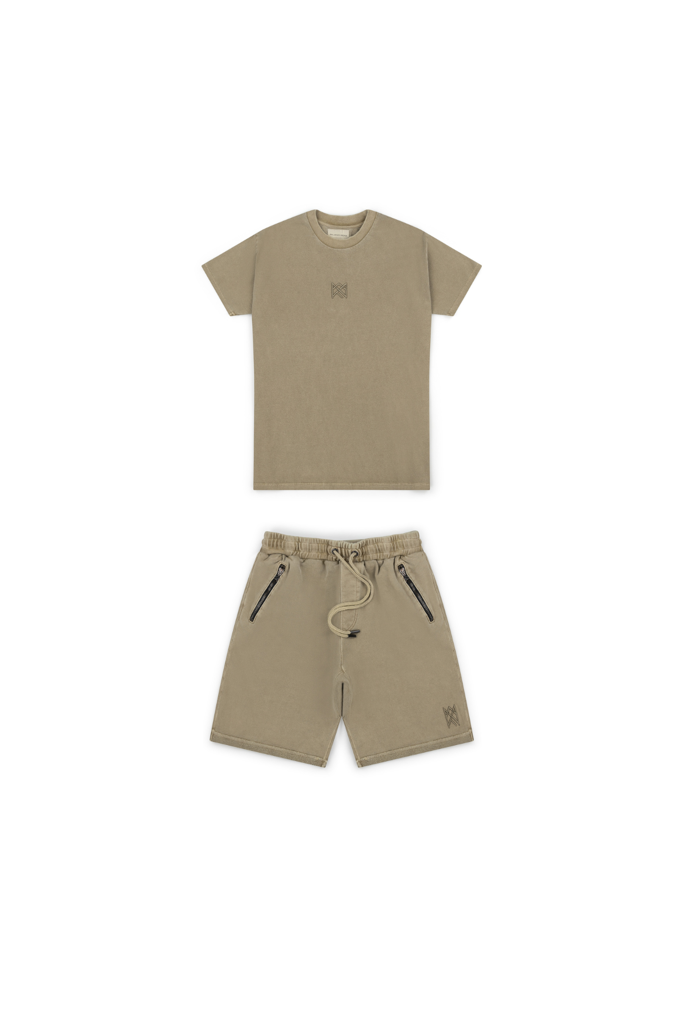 Real Artistic People - Heir Tee and Shorts Twin Set Vintage Olive