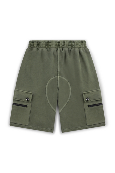 RealArtisticPeople Badge Cargo Short - Khaki Green