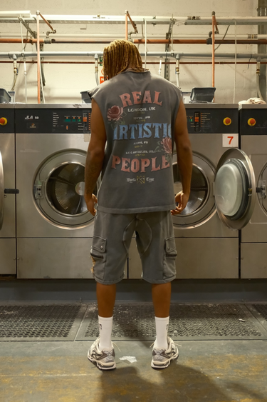 Badge Cargo Shorts - Charcoal Grey