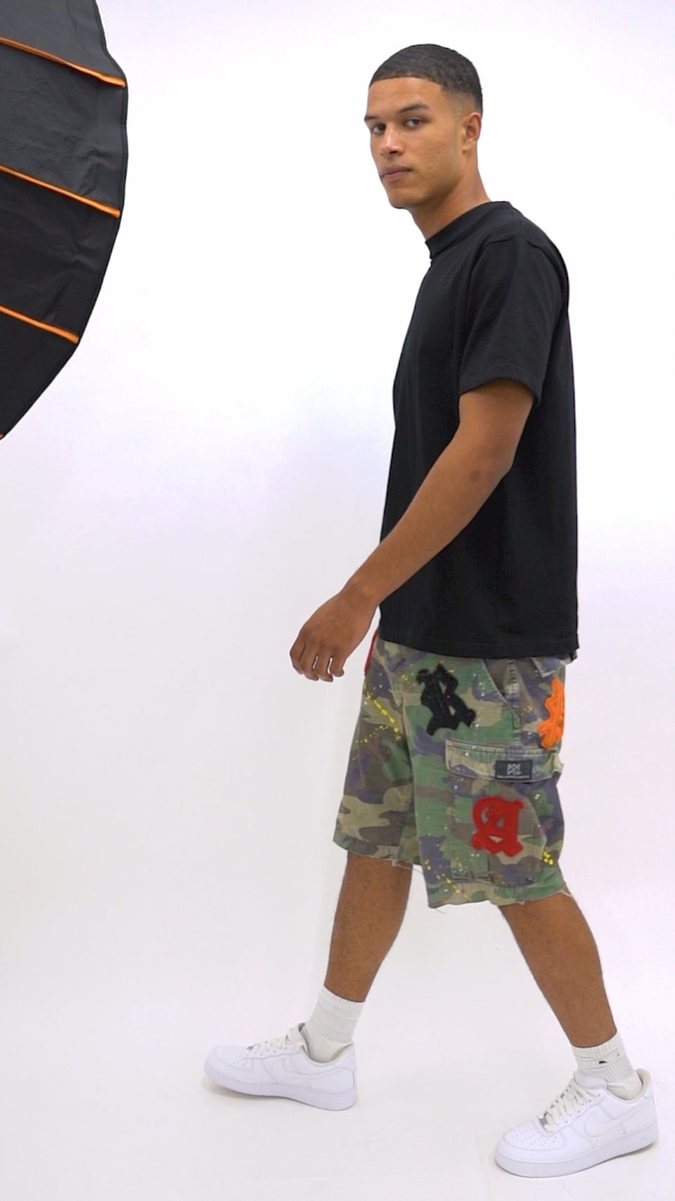 Real Artistic People - Camo Cargo Shorts Green
