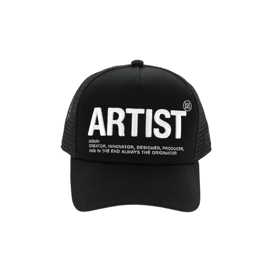 Real Artistic People Artist Trucker Cap - Black/White